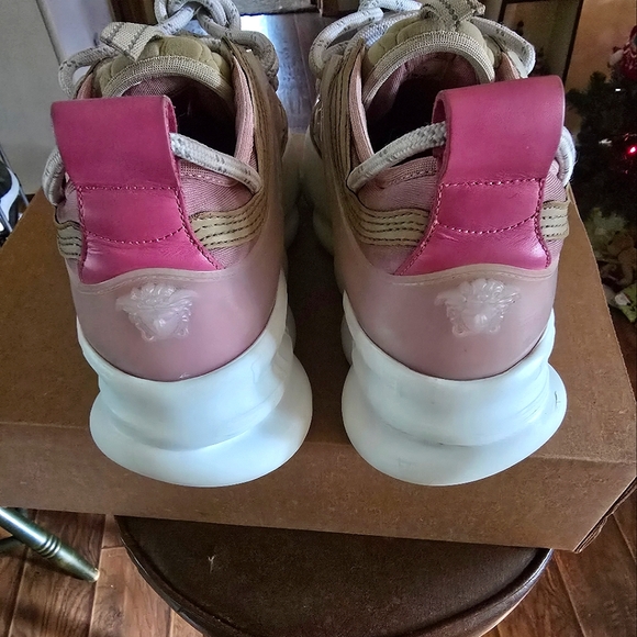 VERSACE CHAIN REACTION Platform Sneakers Size EU 37.5 US 7.5 Made in Italy RARE - Picture 2 of 6
